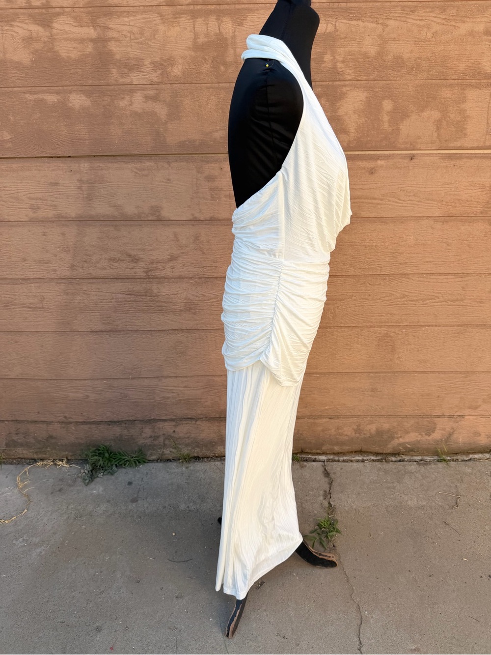 Jluxlabel Ivory Draped Halter Maxi Dress - Picture 2 of 8
